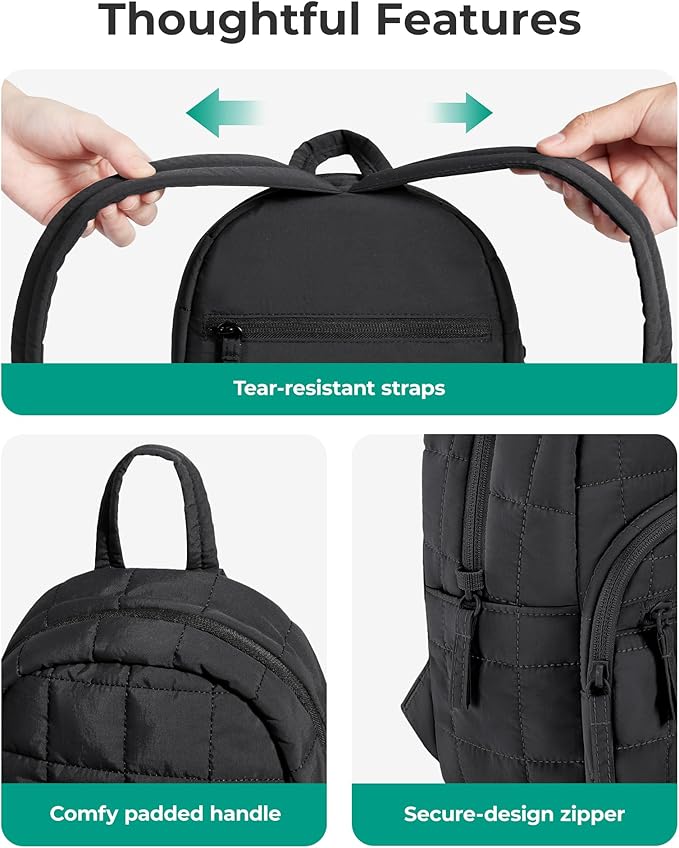 BAGSMART College Laptop Backpack, Mini Backpack - Image 7
