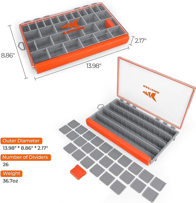 KastKing HyperSeal Waterproof Tackle Box, Waterproof 3600 and 3700 Tackle Trays - Image 6