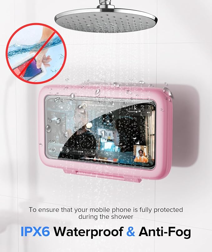 LC-dolida Shower Phone Holder Waterproof 480 Rotation Phone Stand Case Mount - Image 4