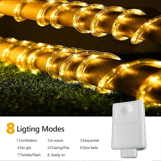 150ft LED Rope Lights Outdoor, 1080 LED Connectable and Flexible Tube Lights - Image 4