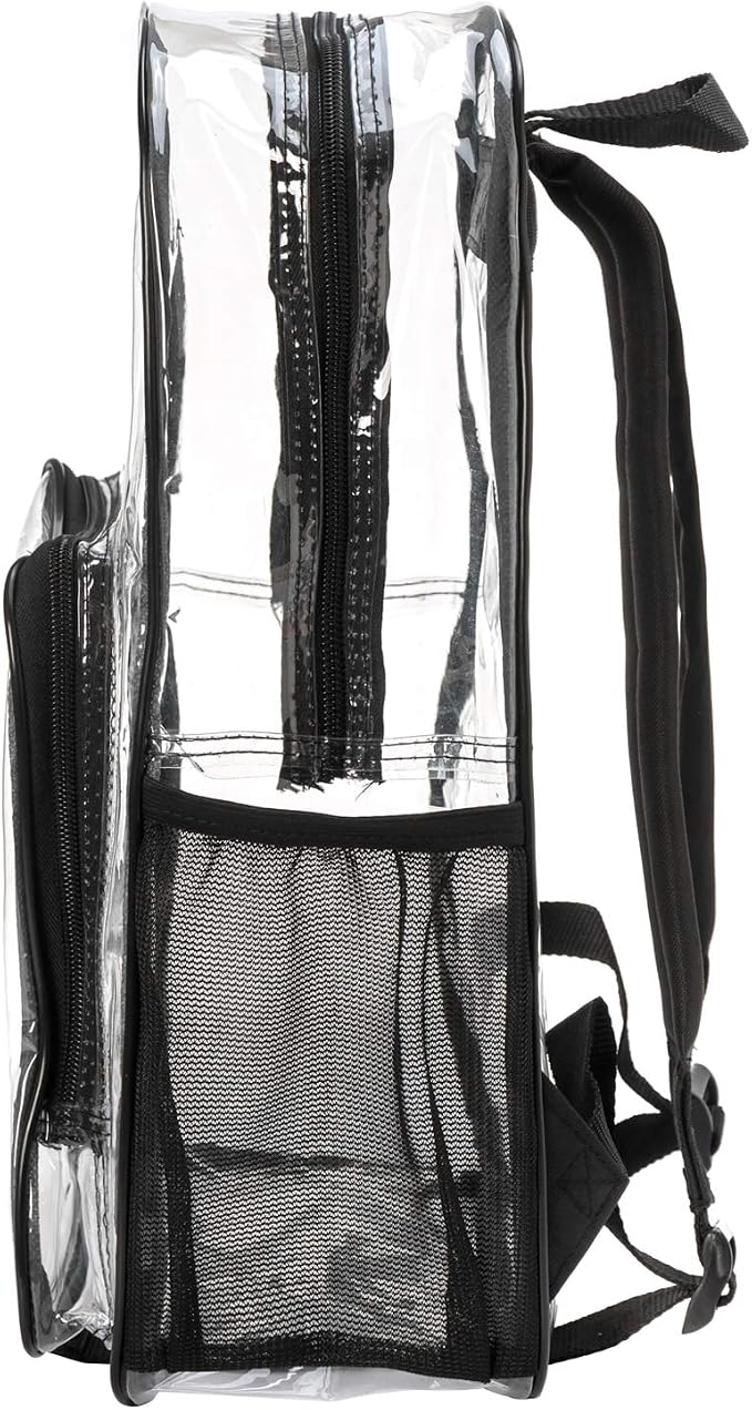 K-Cliffs Large Transparent Backpack Clear Heavy Duty School Bag Durable Student - Image 4