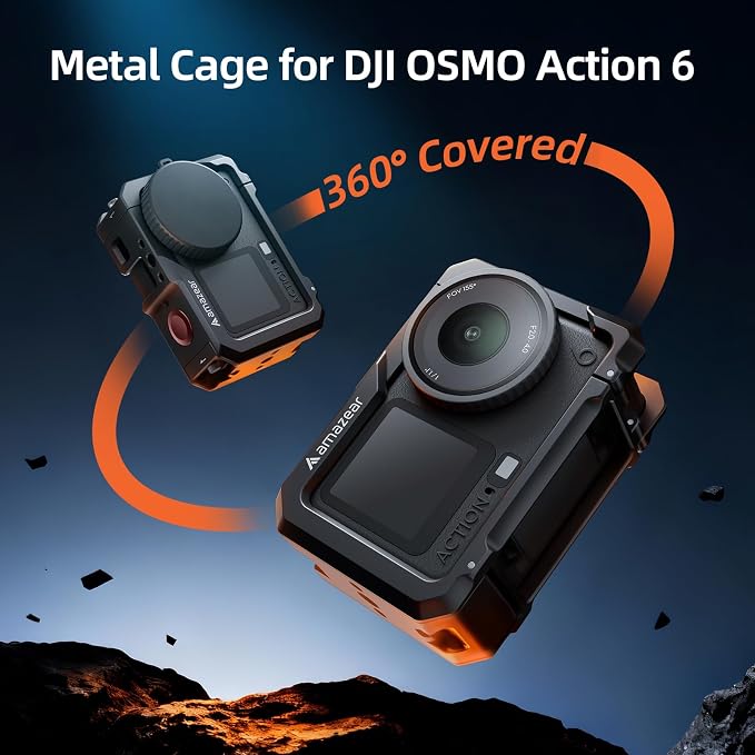 AMAZEAR Metal Protective Case for DJI Osmo Action 6 Accessories, Action6 Pro - Image 2