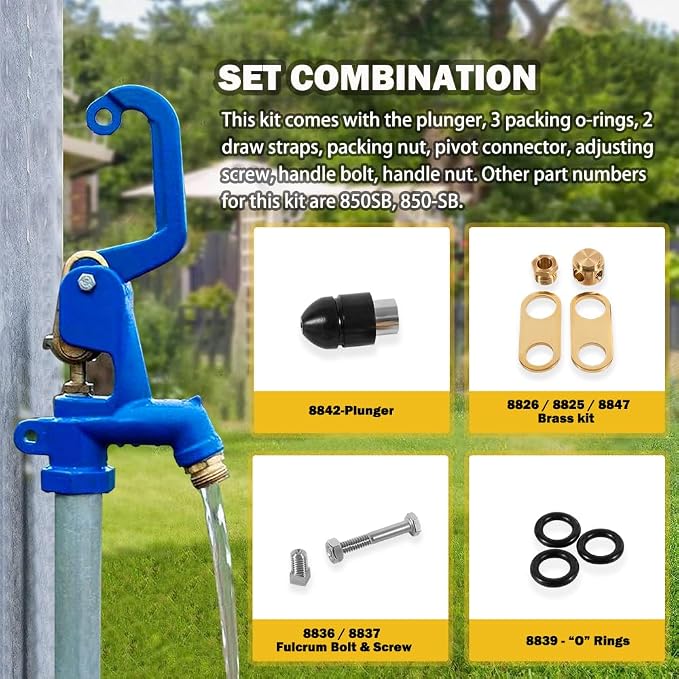 850 Sb Parts Kit Yard Water Hydrant Repair Kits 9401324 & 8842 Plunger fits - Image 3