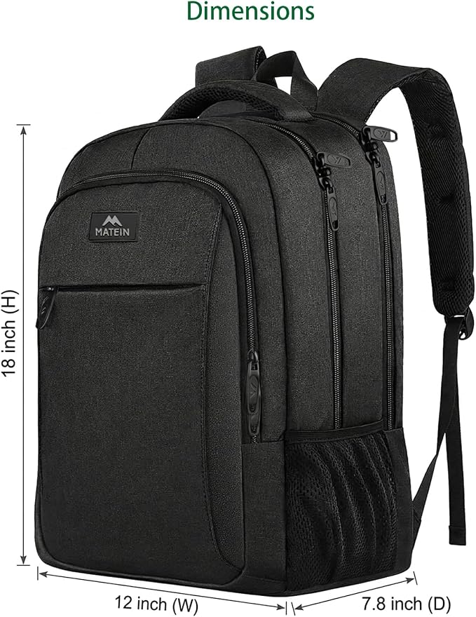 MATEIN Business Laptop Backpack, 15.6 Inch Travel Laptop Bag Rucksack, - Image 11