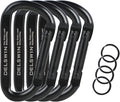 DELSWIN Heavy Duty Carabiner Clip 900lbs, 3 Inch Steel Carabiners by DELSWIN
