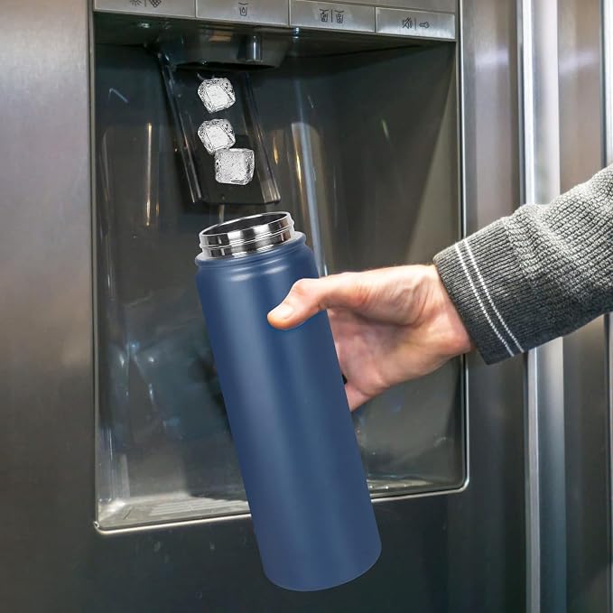 Insulated Water Bottle 24oz, Stainless Steel Double Wall Vacuum Sports Flask - Image 10