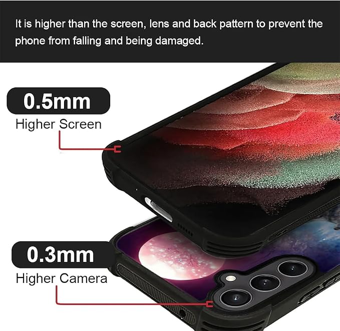for Samsung Galaxy S23 FE Case, Star Two Wolfs Howling Pattern Graphic Design - Image 2