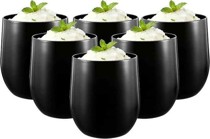 14-ounce Plastic Stemless Wine Glasses, All Purpose Arcylic Glasses by ZAINCA