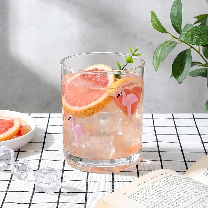 Skylety 2 Pcs Flamingo Icon Juice Glasses Drinking Cups Flamingo Gifts Old - Image 3