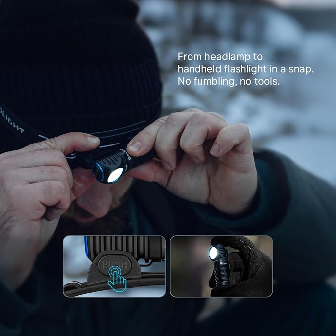 OLIGHT Perun 3 Mini Headlamp 920 Lumens LED Head Flashlight, Rechargeable - Image 4