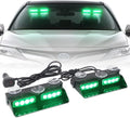 XRIDONSEN 2 in 1 Green Emergency Lights Dash Strobe Lights Interior Windshield by XRIDONSEN