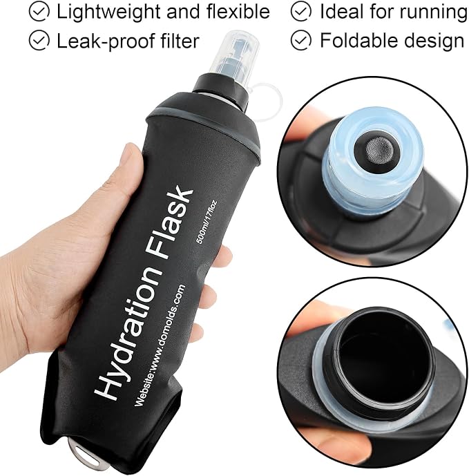 WILDREEDS 250ml Soft Flask, TPU Collapsible Soft Water Bottle - Image 4