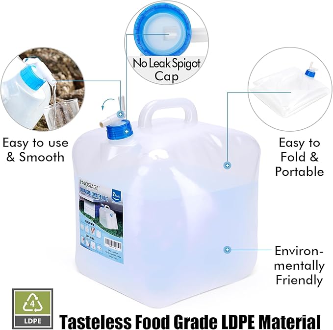 INNO STAGE 2 PACK Collapsible Water Container 5.3 Gallon - Image 3