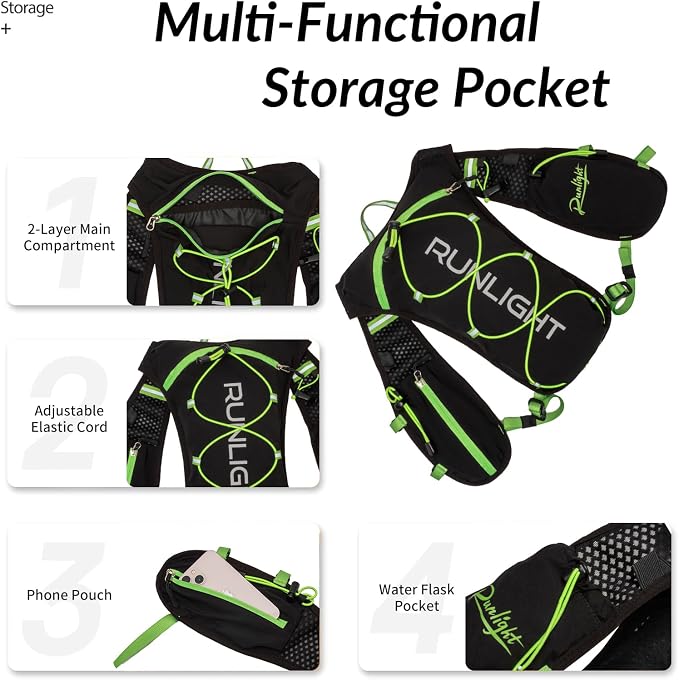 Runlight Running Vest for Women Men Lightweight Hydration Backpack Pack - Image 5