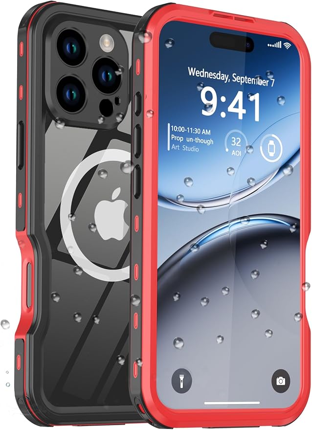 for iPhone 16 Pro Max Case Waterproof, Full-Body Hard Case Built-in by Comboproof