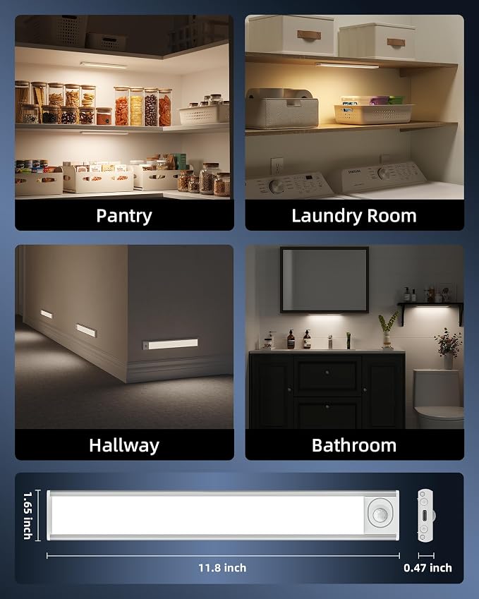 Under Cabinet Lighting Wireless, Rechargeable Battery Motion Sensor Light Indoor - Image 9