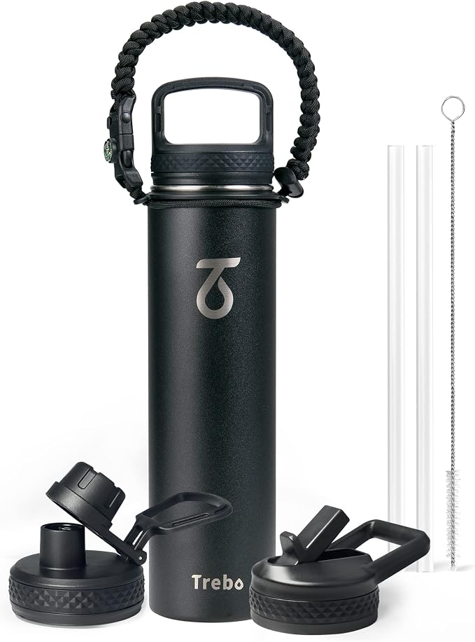 Trebo 24 oz Water Bottle Insulated by StayHotStayColdStayGreen
