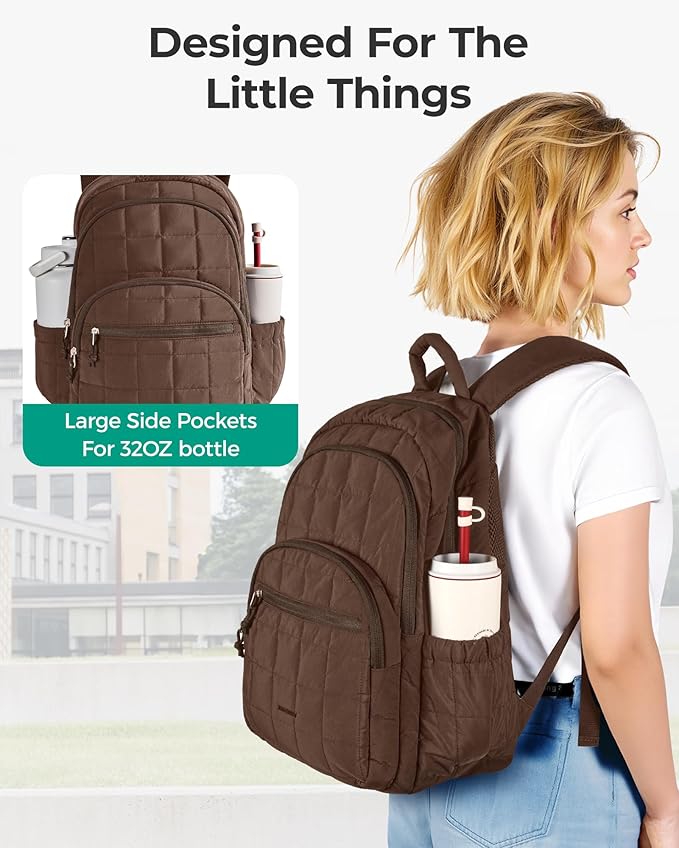 BAGSMART College Laptop Backpack, Travel Backpack - Image 5