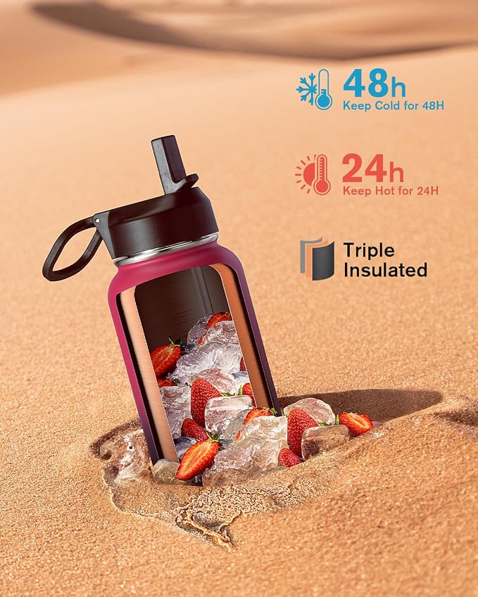 Water Bottle 40 oz Insulated - Image 2