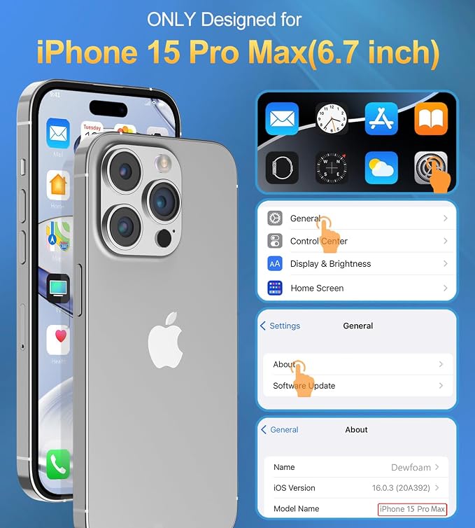 Design for iPhone 15 Pro Max Case Waterproof, Full Body Underwater Dustproof - Image 2
