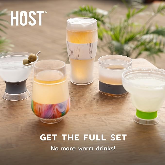 HOST FREEZE Margarita Cocktail Glasses, Frozen Cup Double Wall Plastic - Image 6