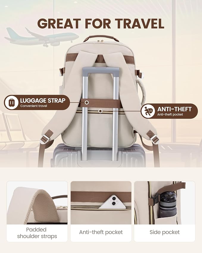 LOVEVOOK Travel Backpack for Women & Men 50L, Airline Approved Carry On - Image 6