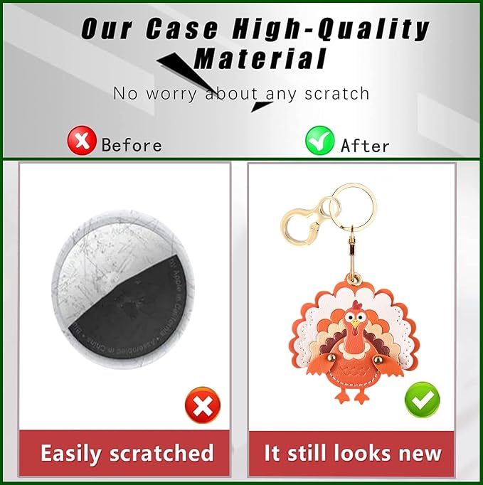 BORKUANA Leather Keychain Holder Case Compatible - Image 3