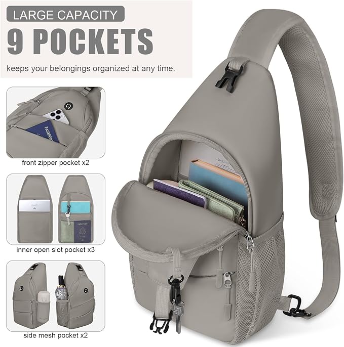 Pritent Crossbody Bags for Women Men Trendy Sling Bag Backpack Casual Chest Bag - Image 3