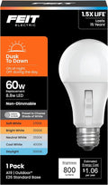 Feit Electric LED Dusk-to-Dawn Light Bulb, A19 60W Equivalent, Non-Dimmable by FeitElectricCompany