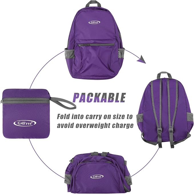G4Free 20L Lightweight Packable Backpack Travel Hiking Daypack Foldable Backpack - Image 5