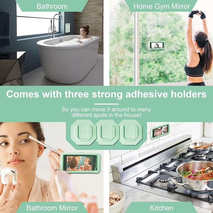 URROY Shower Phone Holder Waterproof, 360° Rotation Shower Phone Case, Anti-Fog - Image 3