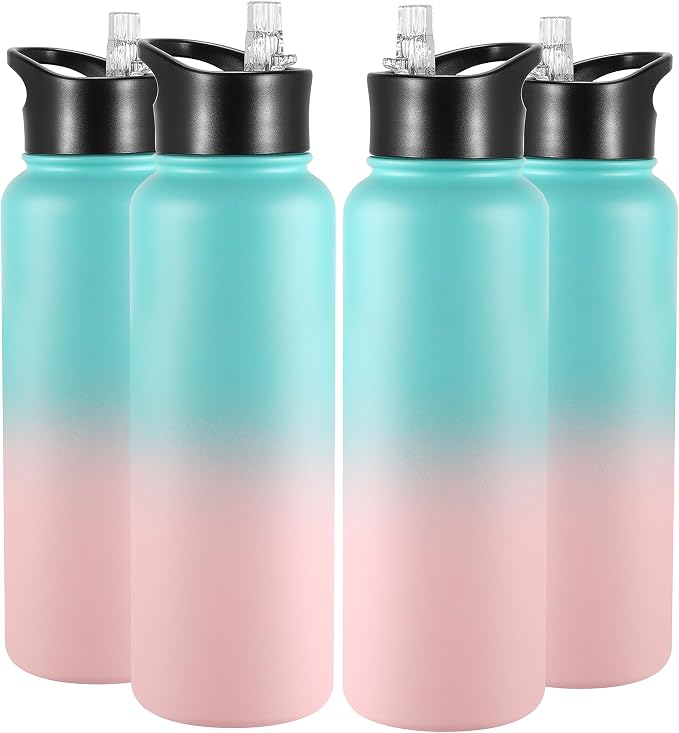 VEGOND 40 oz Insulated Water Bottle Bulk Stainless Steel Metal Water Bottles by VEGOND