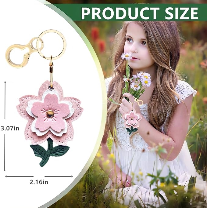 BORKUANA Leather Keychain Holder Case Compatible - Image 3
