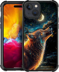 for iPhone 15 Plus Case, Star Cave Hungry Wolf Pattern Graphic Design Girl Boy by FKBRCL4U