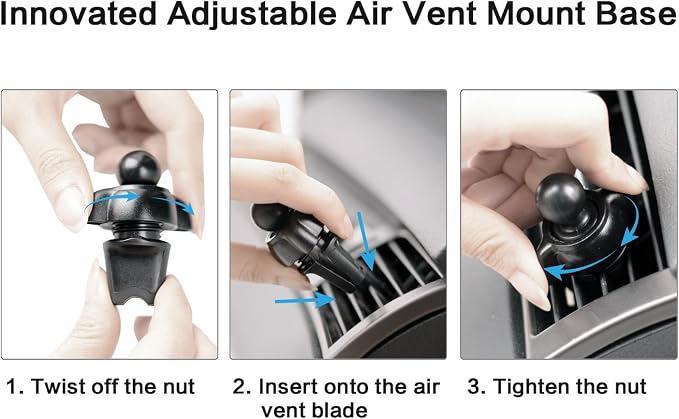 APPS2Car GPS Mount, Air Vent 17 mm Ball Mount Compatible - Image 8