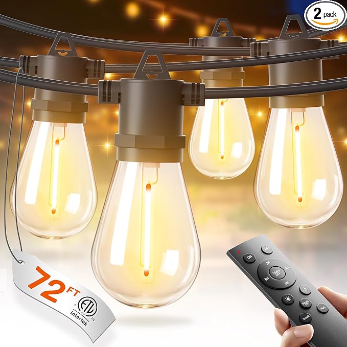 addlon 72FT LED Outdoor String Lights by addlon