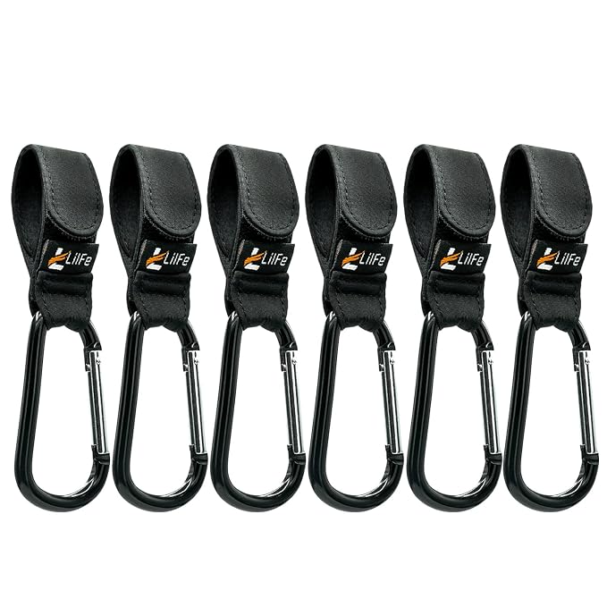 6 Pcs Baby Stroller Hooks for Hanging, Perfect Mummy Hook for Stroller by LilFe
