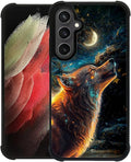 for Samsung Galaxy S23 FE Case, Star Cave Hungry Wolf Pattern Graphic Design by FKBRCL4U
