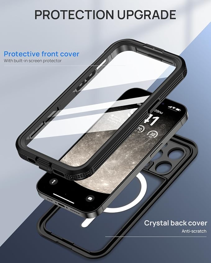 Lanhiem Magnetic for iPhone 15 Pro Max Case, IP68 Waterproof Dustproof Case - Image 6
