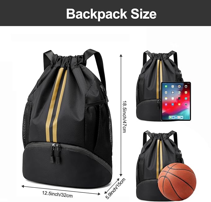 Hoedia Sports Drawstring Backpack - Image 2