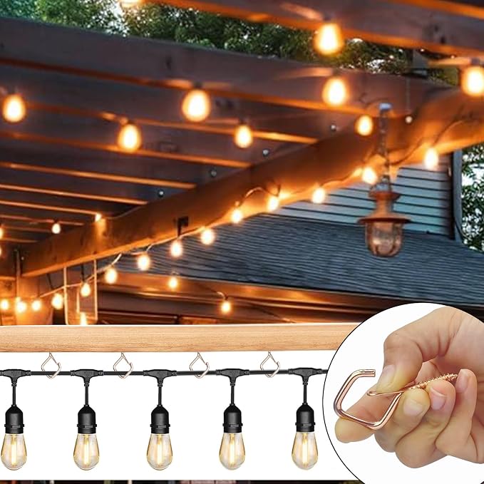 120 Pcs Rose Gold Eye Hooks Screw Heavy Duty, Ceiling Hooks - Image 4