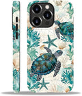 for iPhone 12/12 Pro Case, HH2 Ocean Sea Turtle Nautical Map Hybrid 2 Layer by Unknown