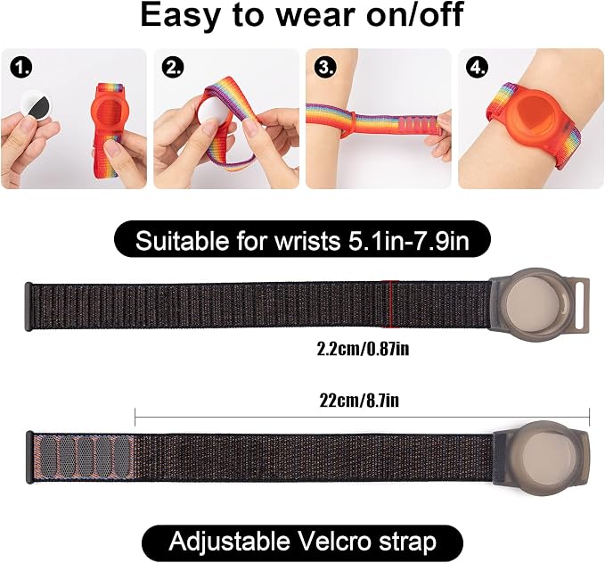 Kids Wristband Compatible with Apple AirTag, Protective Case - Image 2