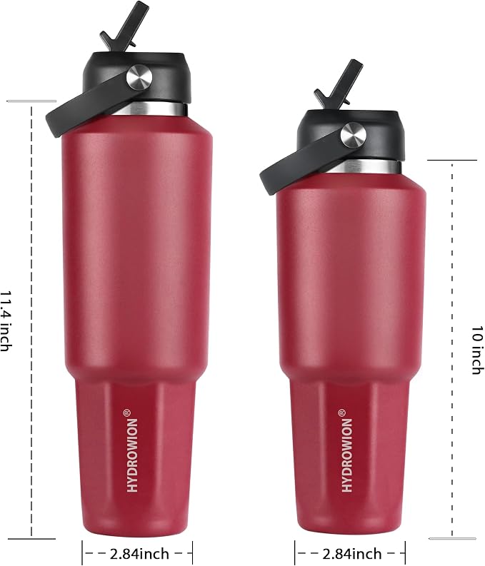 HYDROWION 32 oz Insulated Water Bottle, Car Water Bottle Holder - Image 6