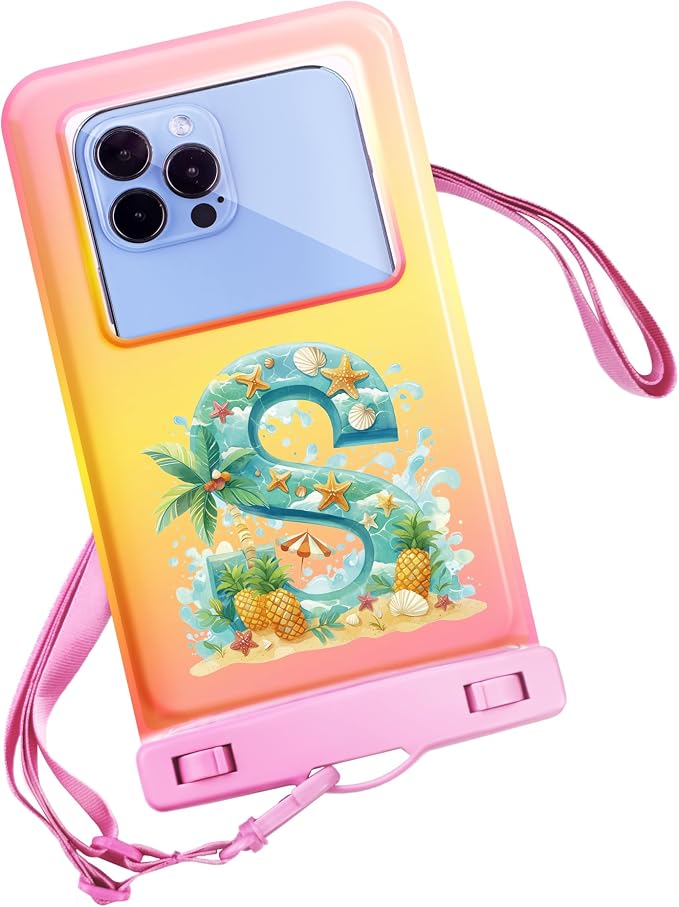Personalized Initial Waterproof Phone Pouch Case by Unknown