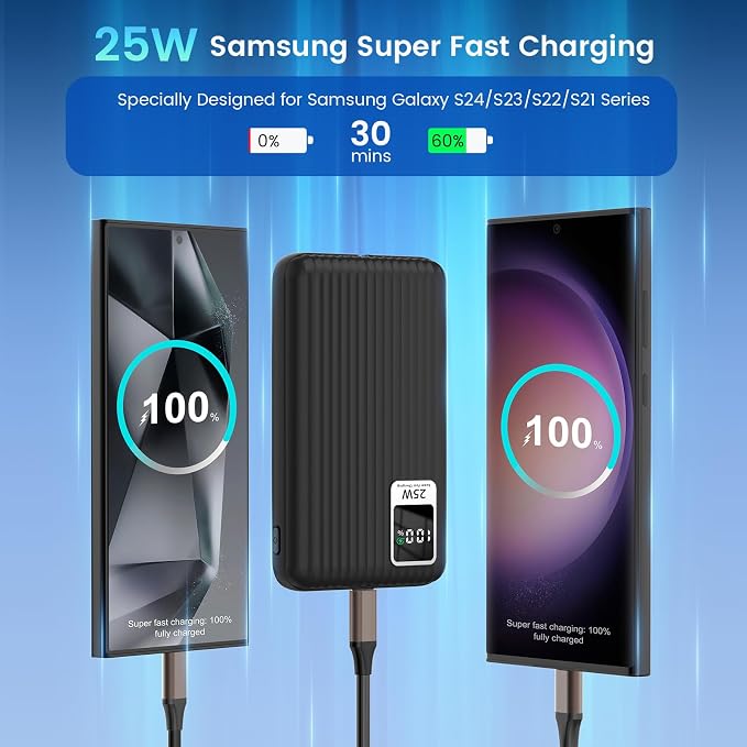 25W Super Fast Charging Portable Charger Power Bank - Image 3