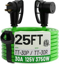 POWGRN 30 Amp RV Extension Cord 25 FT Outdoor by POWGRN