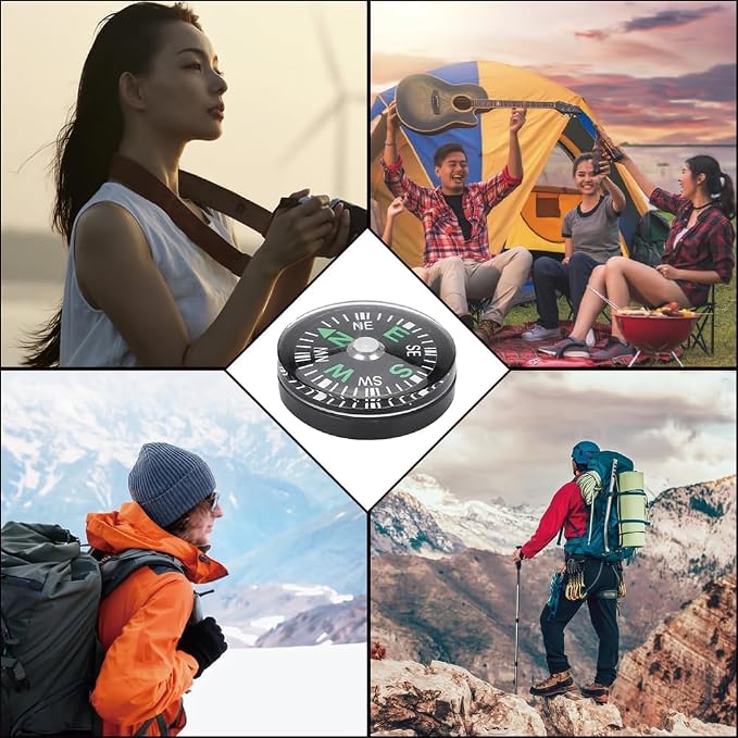 5 Pack Mini Pocket Compass 25mm – Survival Button Compass - Image 7