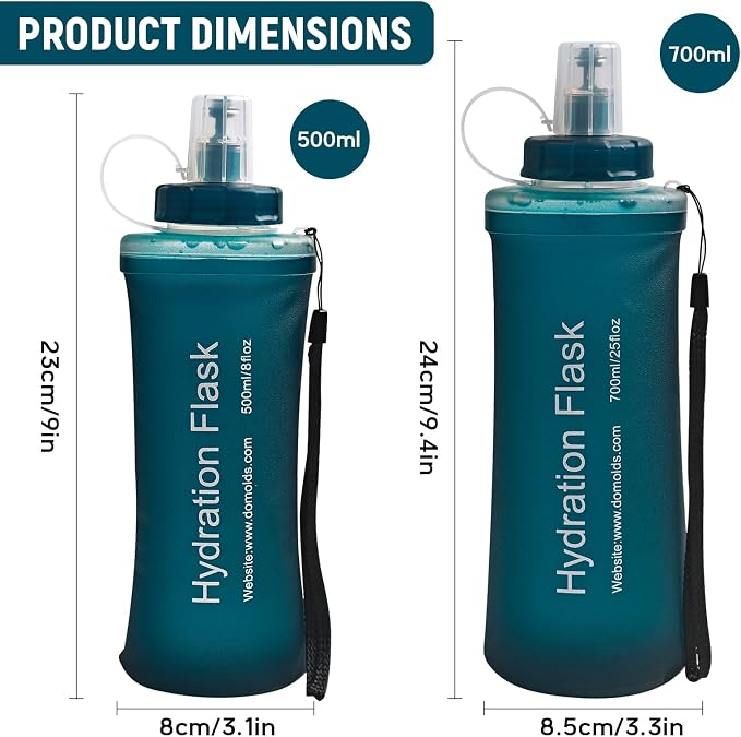 Soft Flask 500ML, TPU Collapsible Soft Water Bottle - Image 2