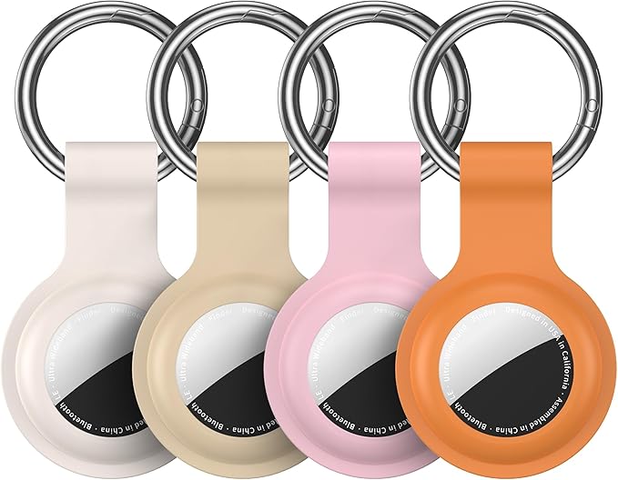 Compatible with AirTag Holder Case Keychain 4 Pack, - Image 9